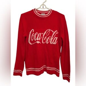 Coca Cola Knit Sweater Red with White Logo Unisex